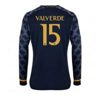 Real Madrid Federico Valverde #15 Gostujuci Dres 2023-24 Dugi Rukav